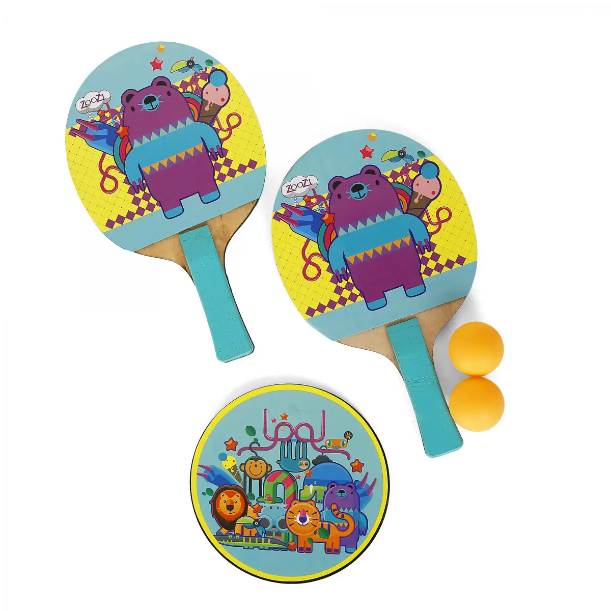 Zoozi Table Tennis Trainer Set, 5Y+, Multicolour