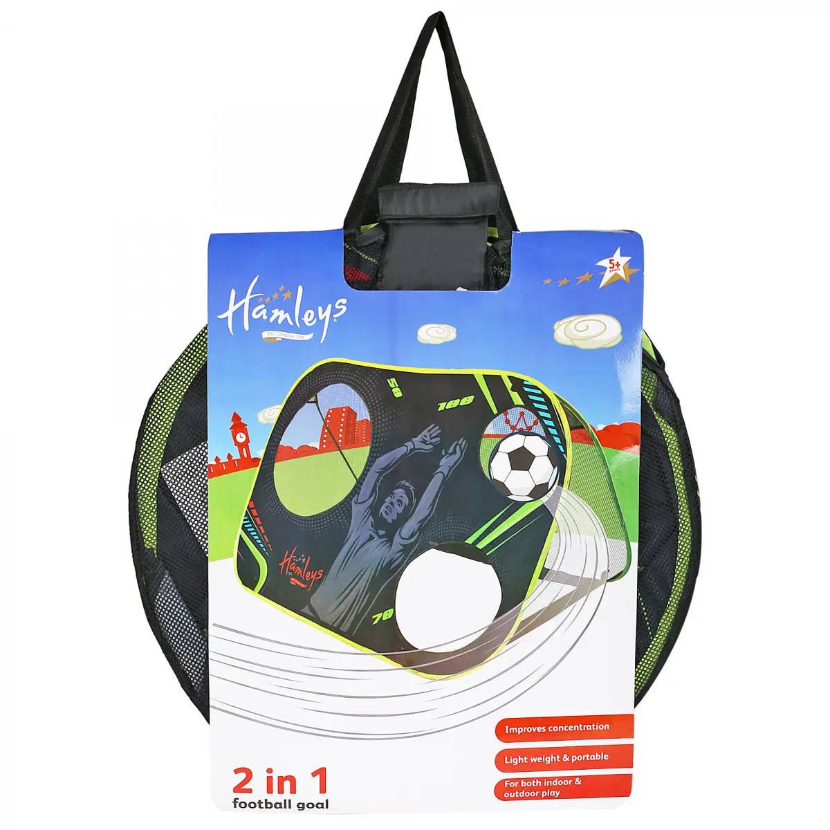 Hamleys 2 In 1 Football Goal, 5Y+, Multicolour