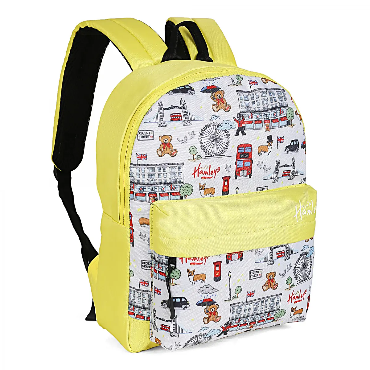 Hamleys School Bag Pack for Kids, 14Inches, Yellow, 12Y+