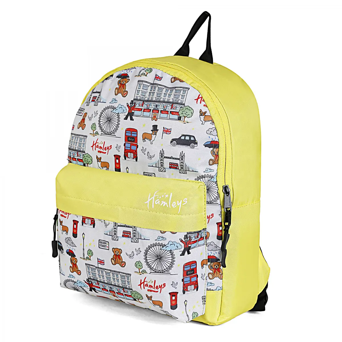 Hamleys School Bag Pack for Kids, 14Inches, Yellow, 12Y+