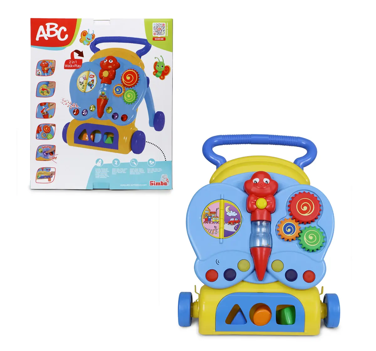 ABC Babywalker Butterfly Multicolour, 8M+