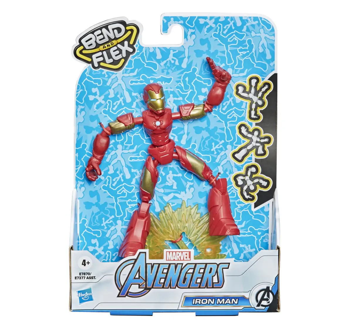 Hasbro Marvel Avengers Bend And Flex Action Figure Toy 6-Inch Flexible Iron Man Figure Muticolour, 4Y+