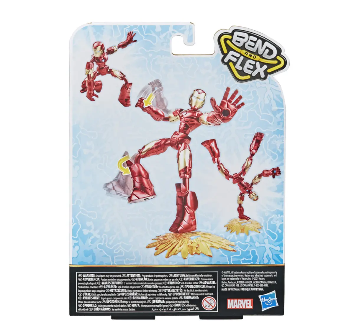 Hasbro Marvel Avengers Bend And Flex Action Figure Toy 6-Inch Flexible Iron Man Figure Muticolour, 4Y+