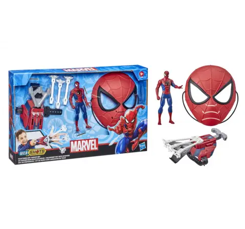 Marvel Spider-Man Web Shots Scatterblast Armor Set Toy, Includes 3 Projectiles, 5Y+