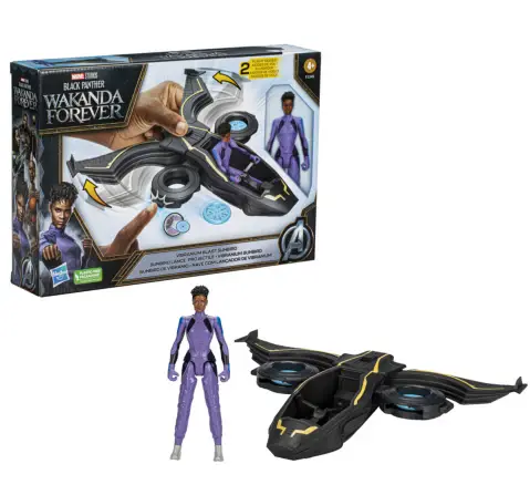 Hasbro Black Panther Marvel Studios Wakanda Forever Vibranium Blast Sunbird With 6-Inch Shuri Action Figure Toy Multicolour, 4Y+