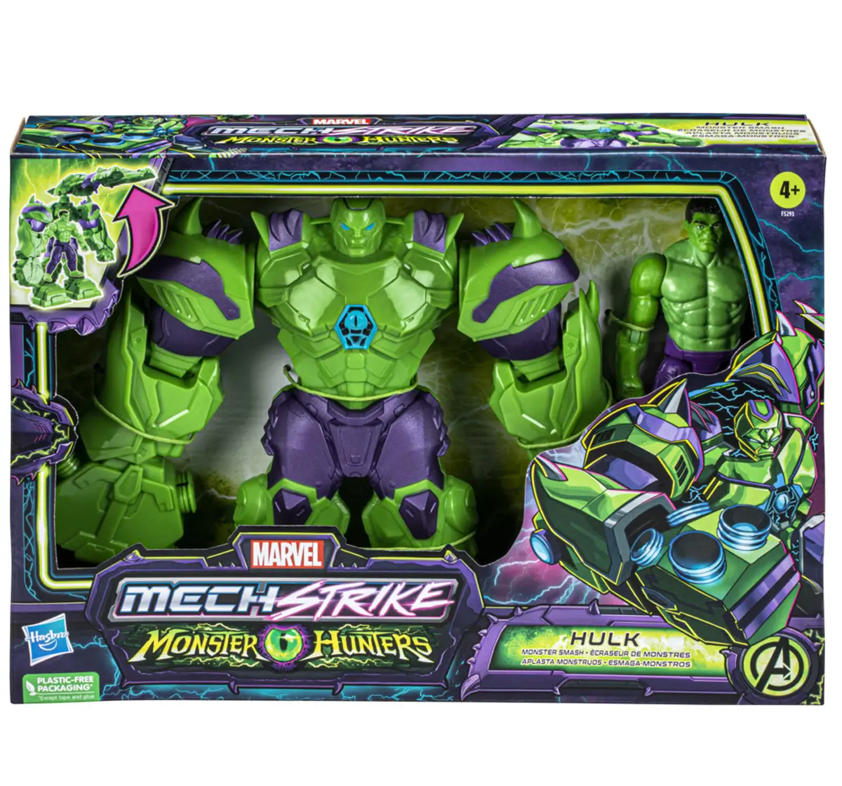 Hasbro Marvel Avengers Mech Strike Monster Hunters Monster Smash Hulk ...