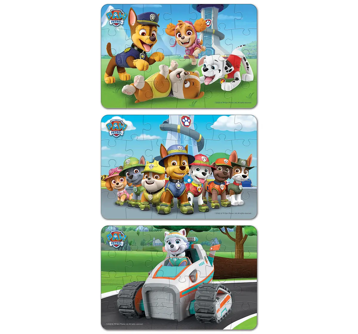 Frank Paw Patrol, 3 in 1 Puzzle, 26 Pieces Each, 4Y+