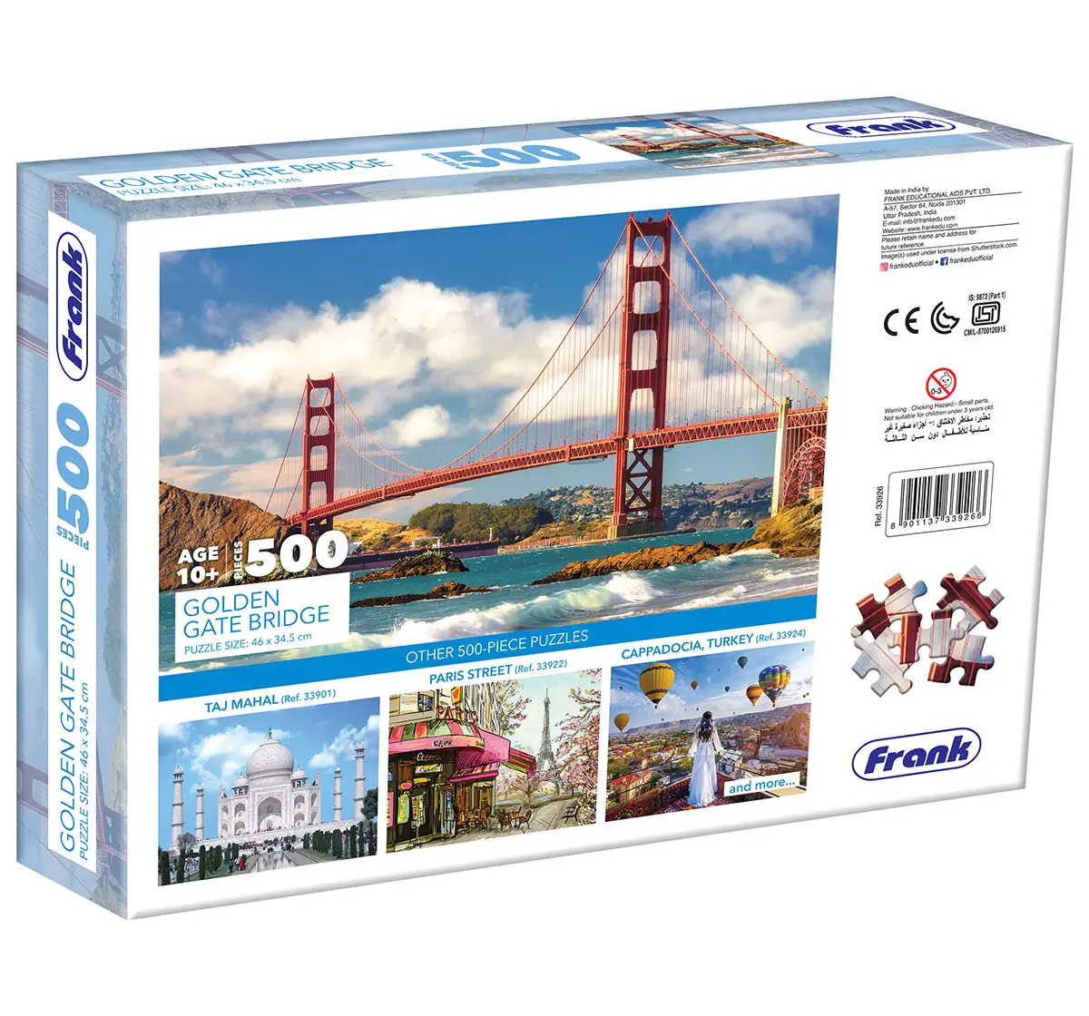 Frank Golden Gate Bridge, 500 Pieces Jigsaw Puzzle, 10Y+