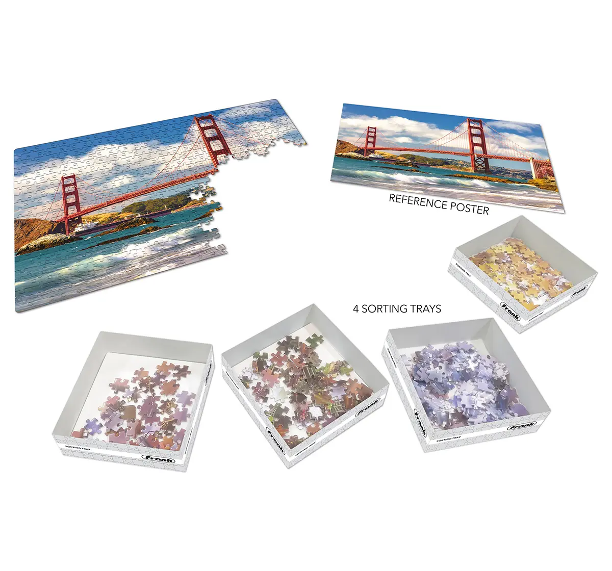 Frank Golden Gate Bridge, 500 Pieces Jigsaw Puzzle, 10Y+