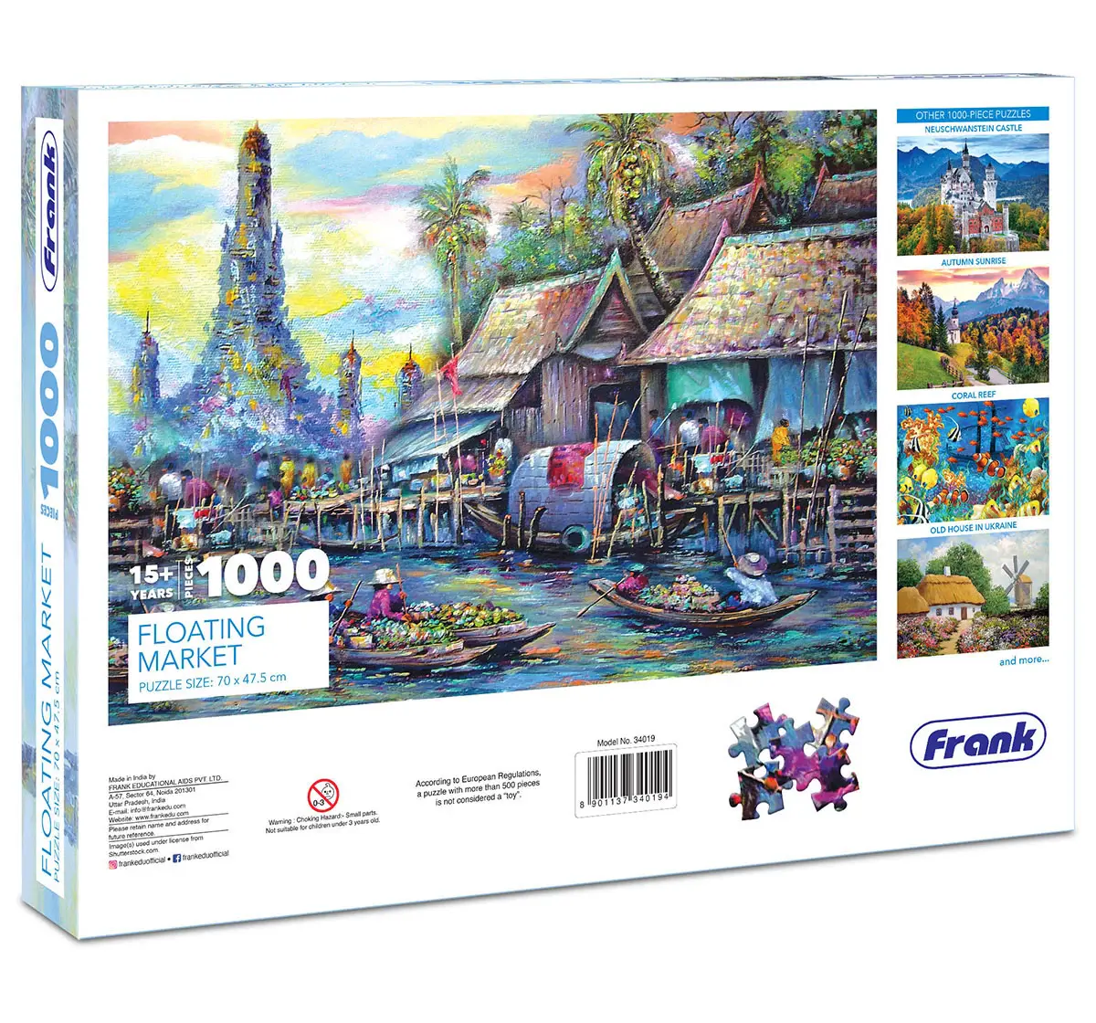 Frank Floating Market, 1000 Pieces Jigsaw Puzzle, 15Y+
