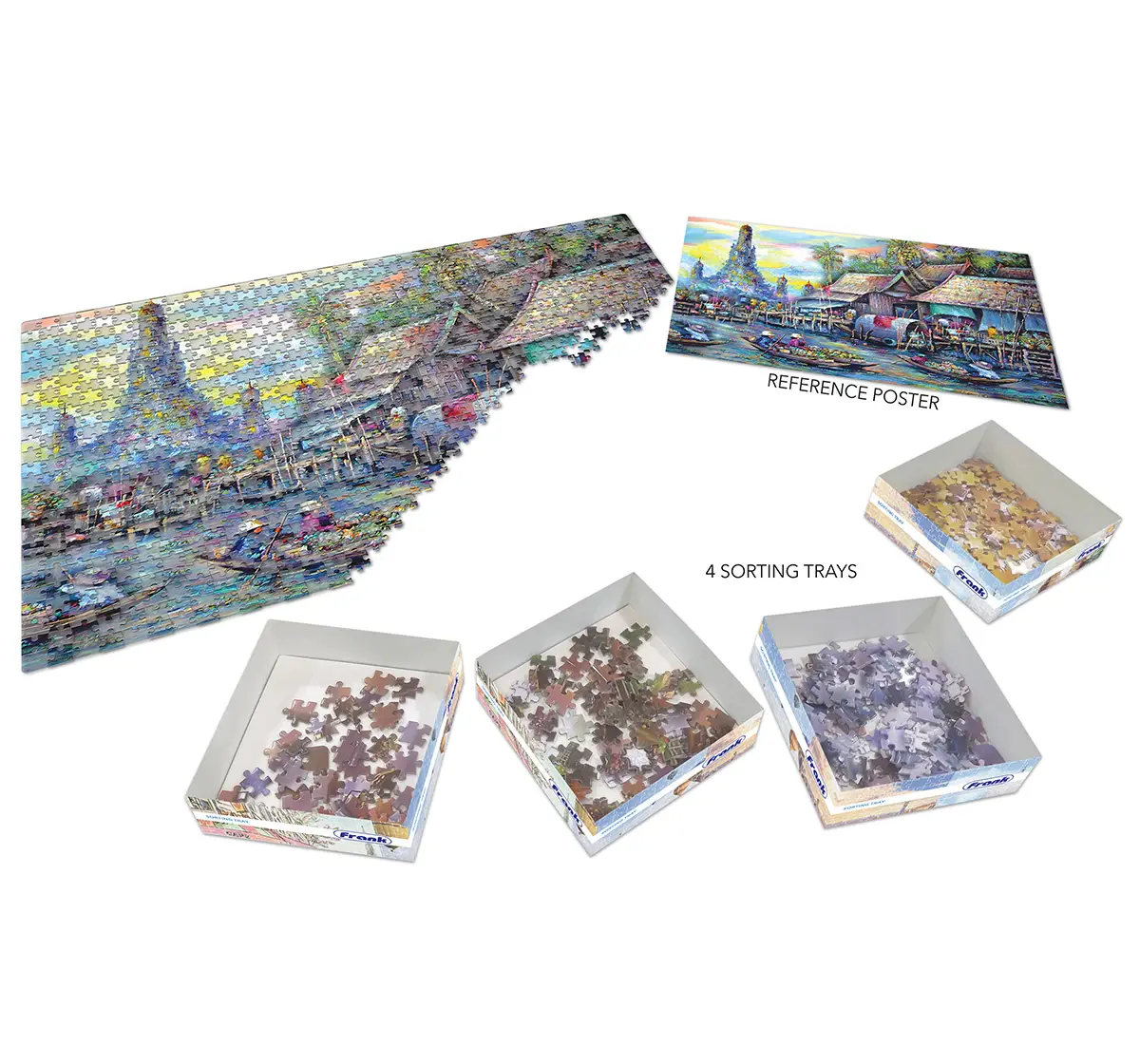 Frank Floating Market, 1000 Pieces Jigsaw Puzzle, 15Y+