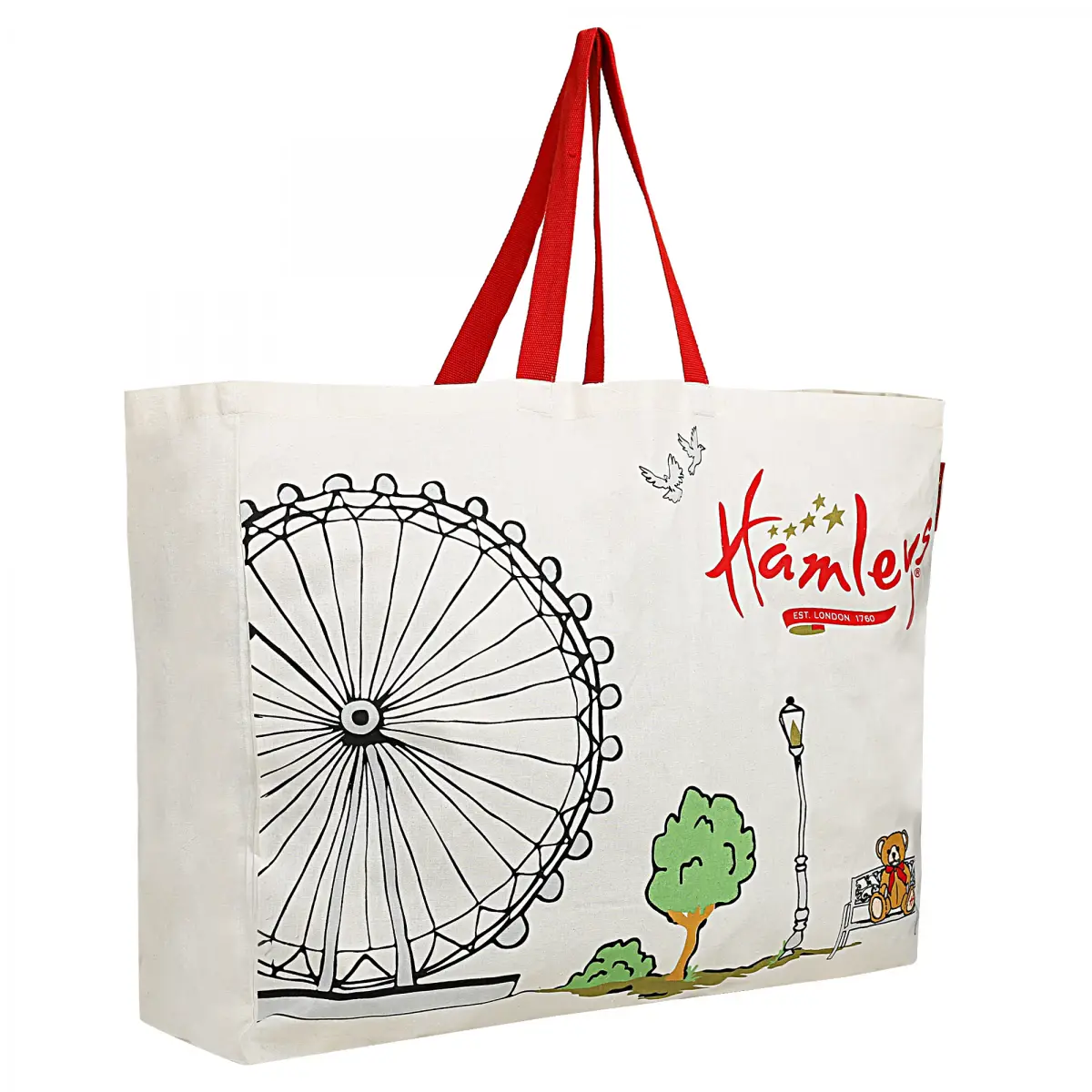 Hamleys Ferris Wheel Shopping Bag Large, White