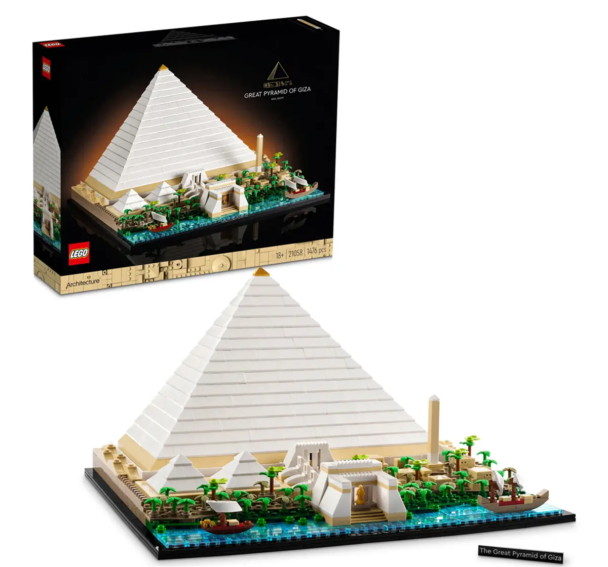 LEGO Architecture Great Pyramid of Giza Building Kit, 1,476 Pieces, Multicolour, 18Y+