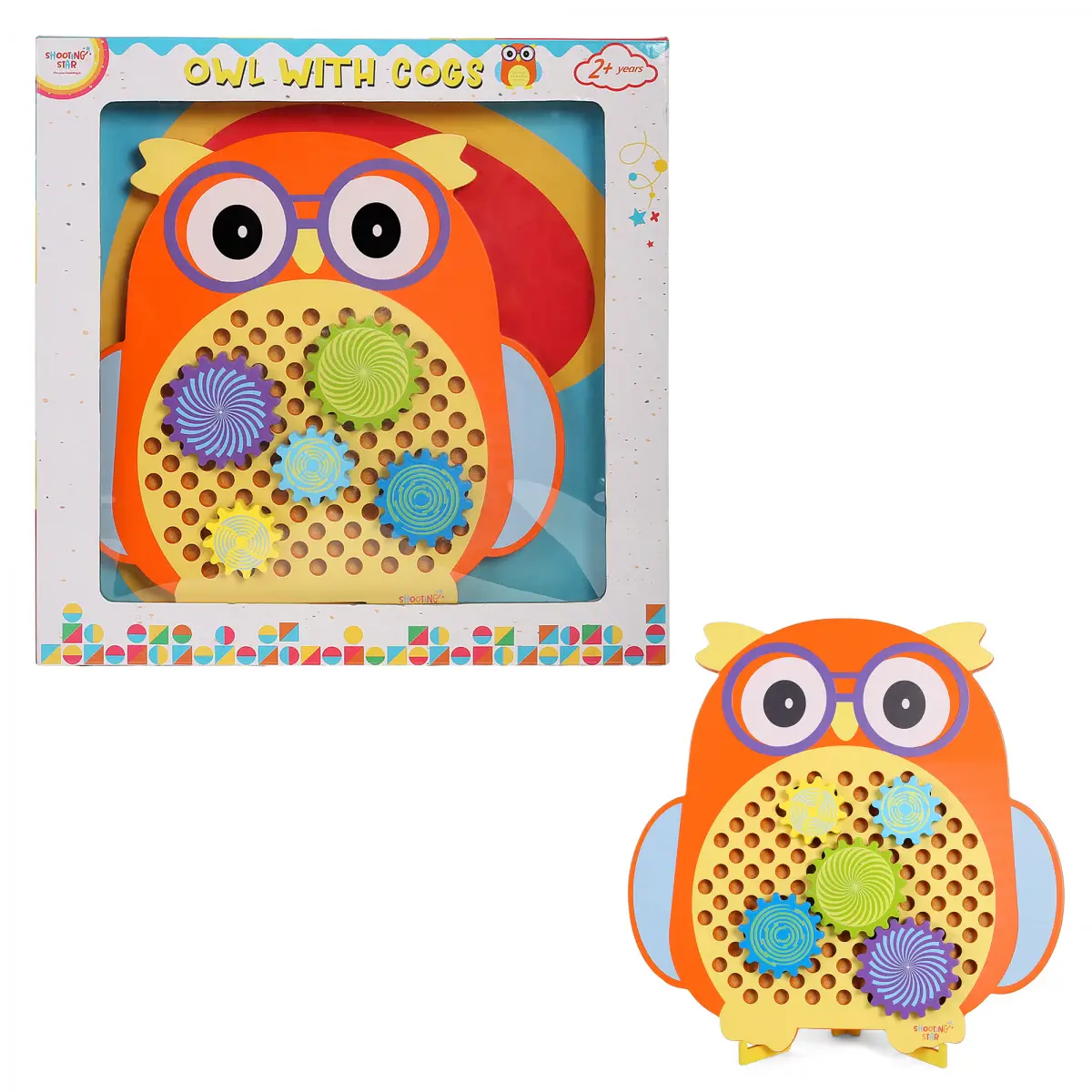 Shooting Star Owl with Cogs, Gear Toys for Kids, 2Y+