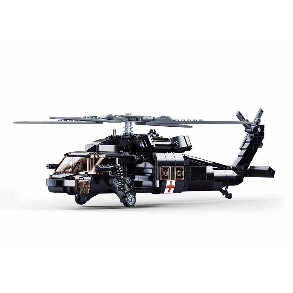 Playzu Building Block Toy Uh-60 Black Hawk Black, 6Y+