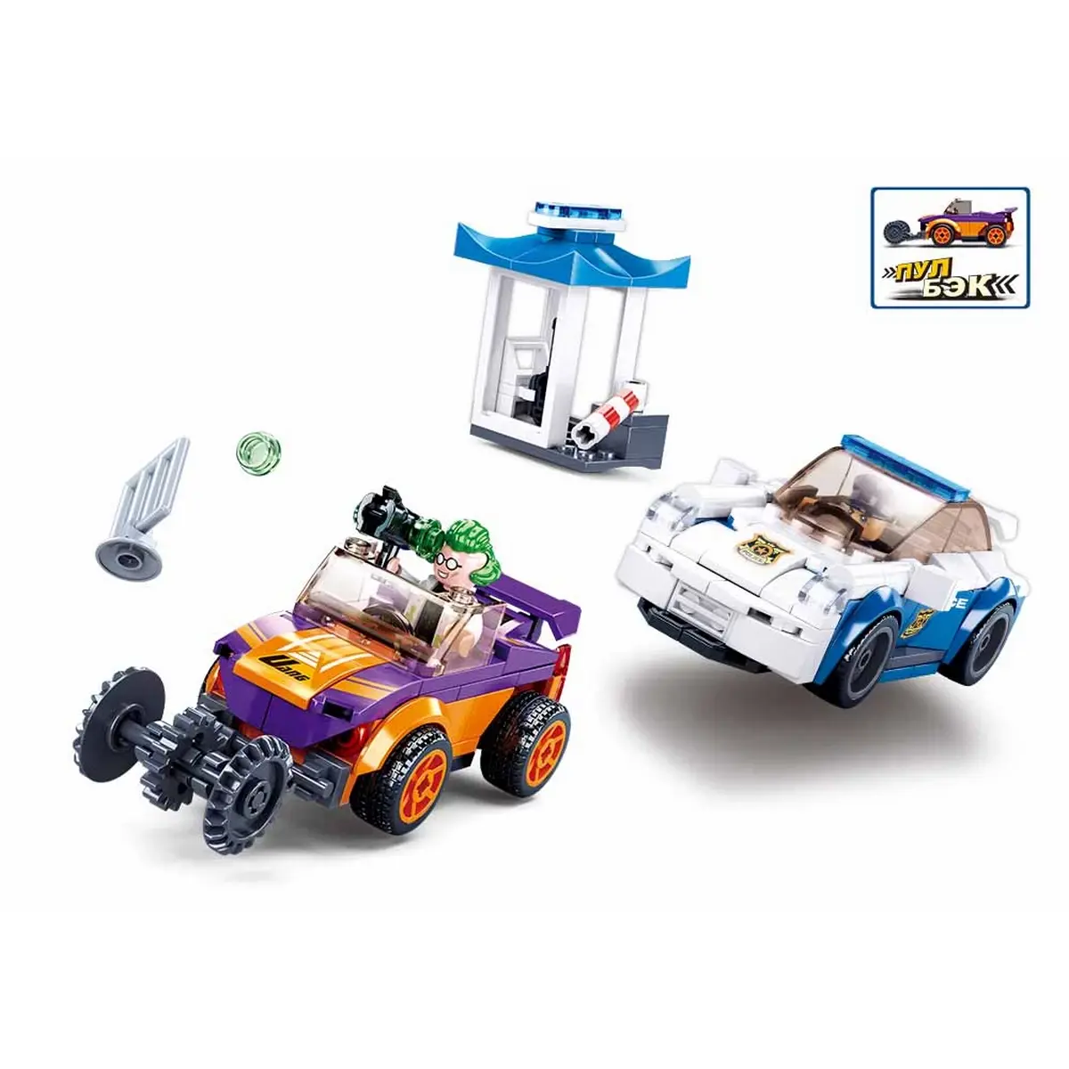 Playzu Building Block Toy Police Manhunt On Highway Multicolour, 6Y+