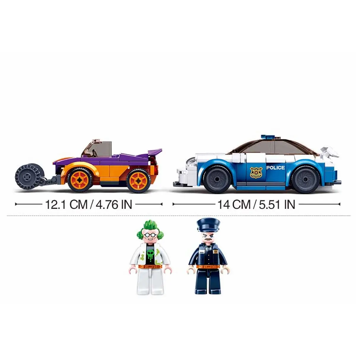 Playzu Building Block Toy Police Manhunt On Highway Multicolour, 6Y+