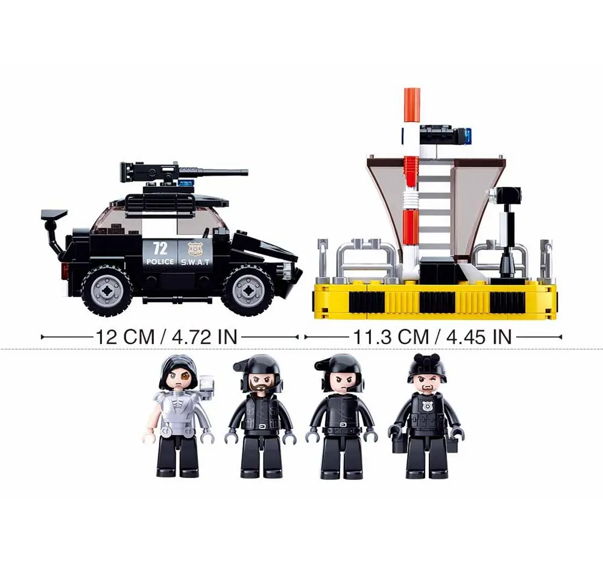 Playzu Building Block Toy Police-Border Drug Control Multicolor 6 Years+