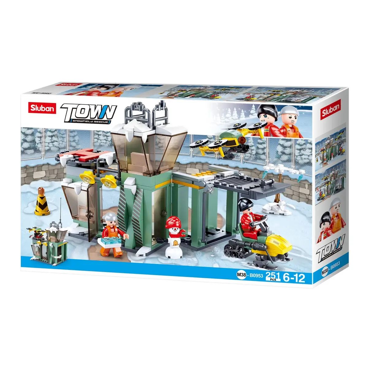 Playzu Building Block Toy Snowfield Rescue Base Multicolour, 6Y+