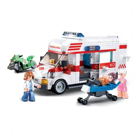 Playzu Building Block Toy Ambulance-Large Multicolour, 6Y+