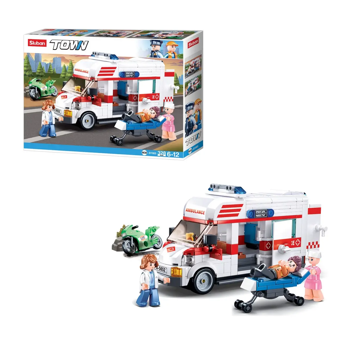 Playzu Building Block Toy Ambulance-Large Multicolour, 6Y+