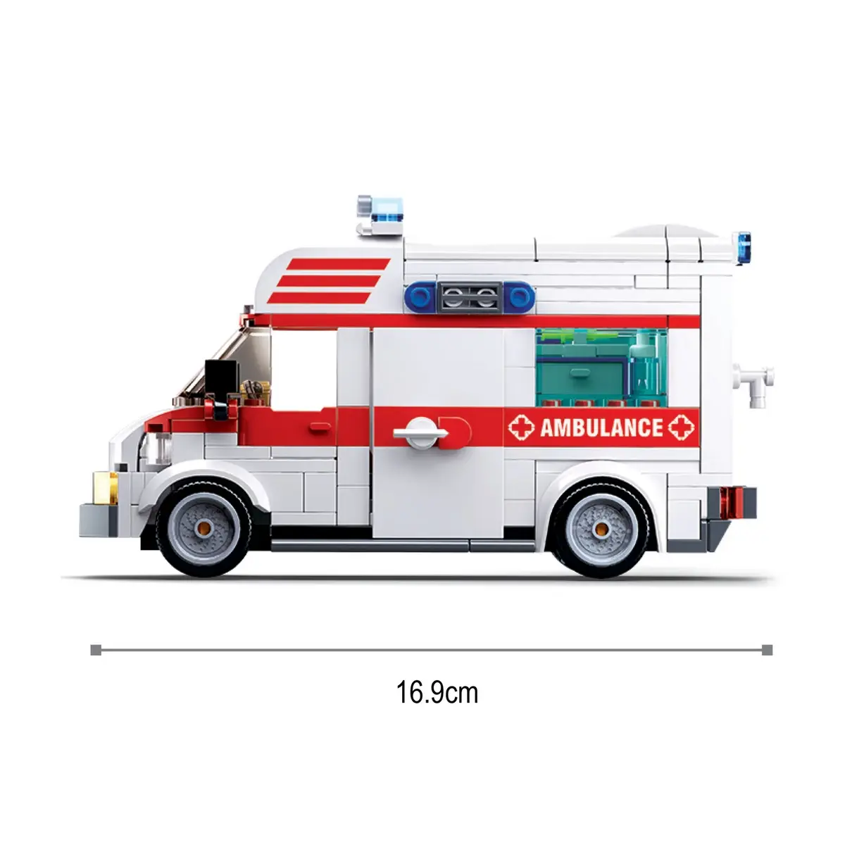 Playzu Building Block Toy Ambulance-Large Multicolour, 6Y+