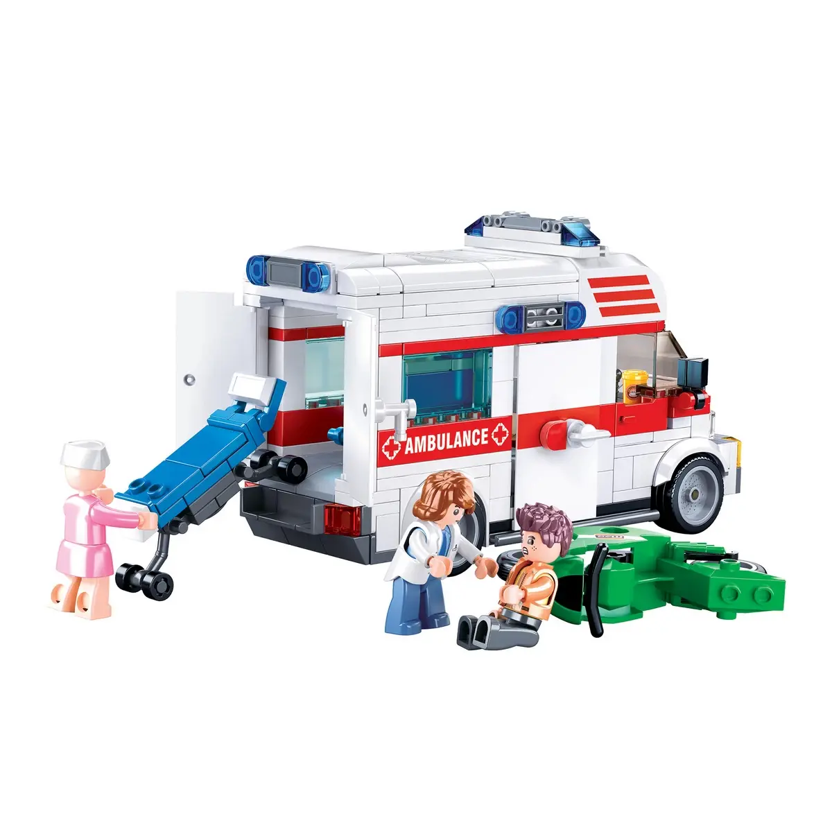 Playzu Building Block Toy Ambulance-Large Multicolour, 6Y+