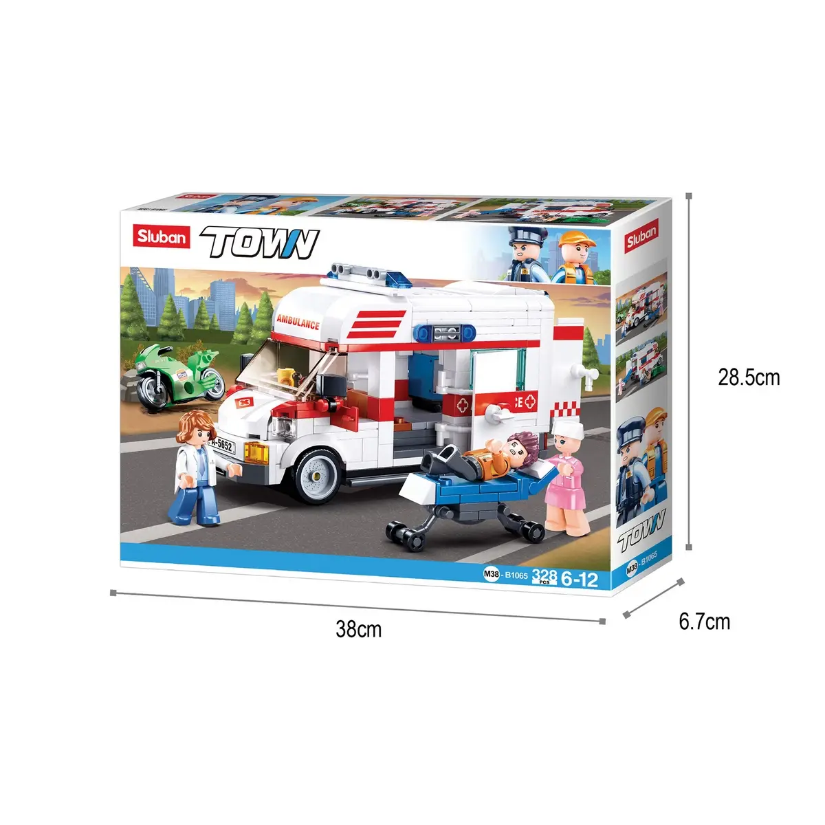 Playzu Building Block Toy Ambulance-Large Multicolour, 6Y+