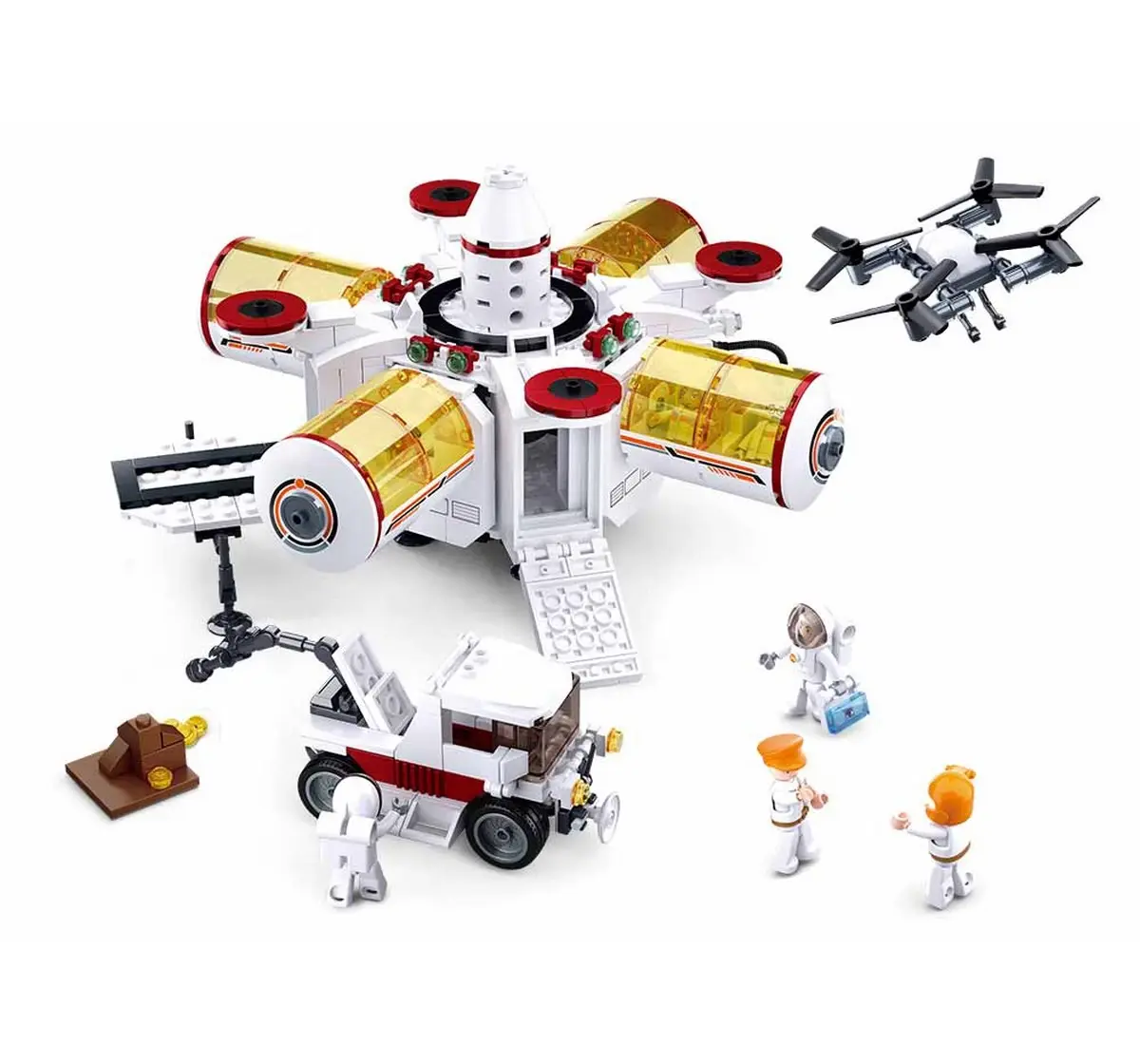 Playzu Building Block Toy Space Base Multicolor 6 Years+