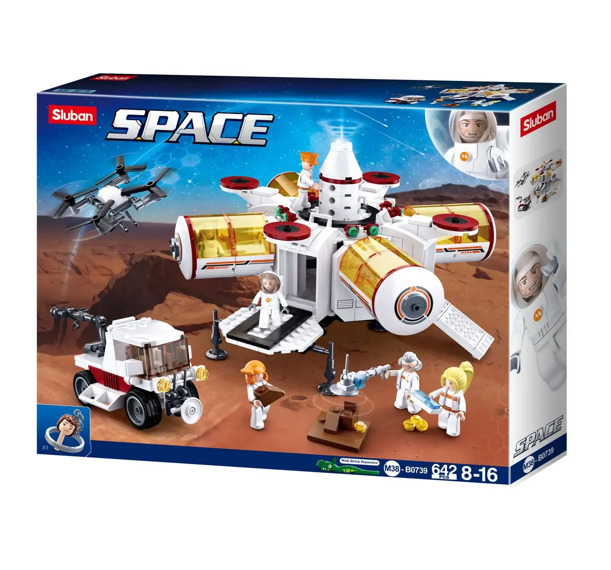 Playzu Building Block Toy Space Base Multicolor 6 Years+