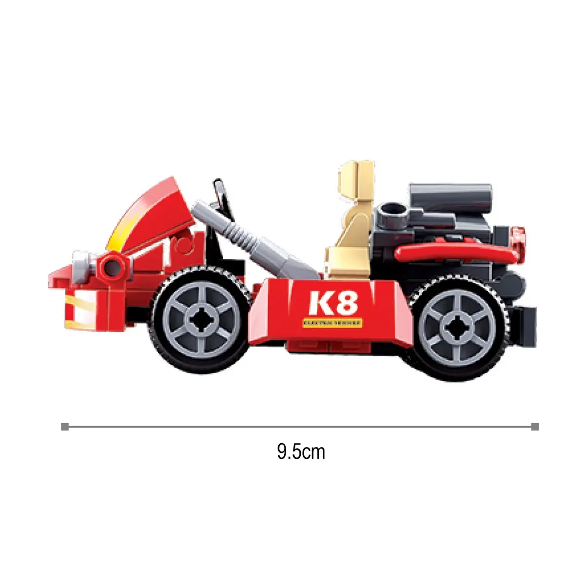 Playzu Building Block Toy Karting Red, 6Y+