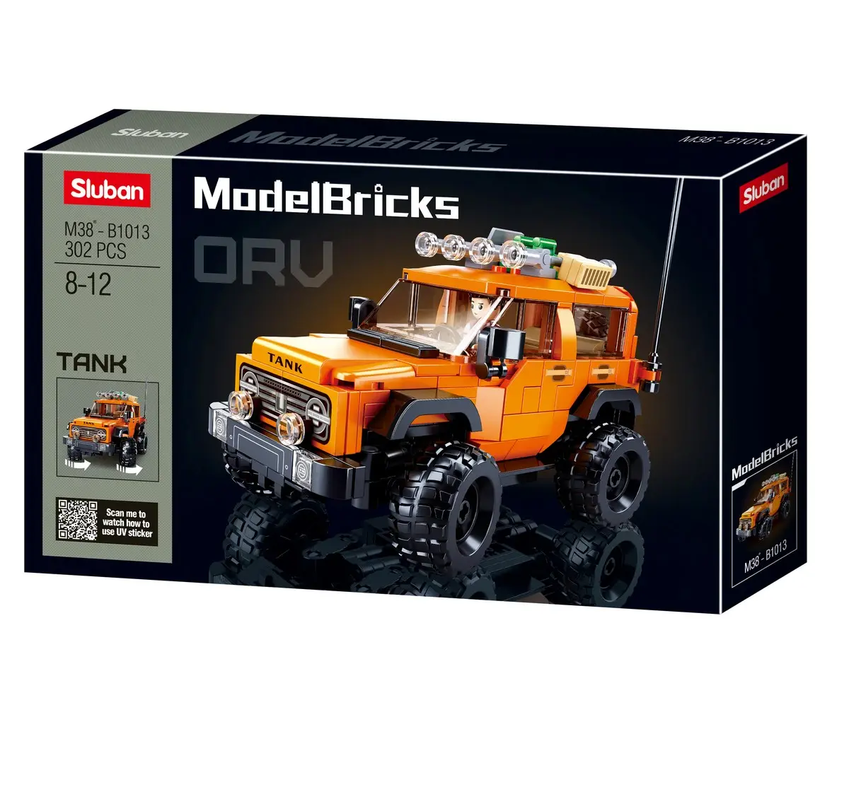 Playzu Building Block Toy Suv 300 Orange 6 Years+