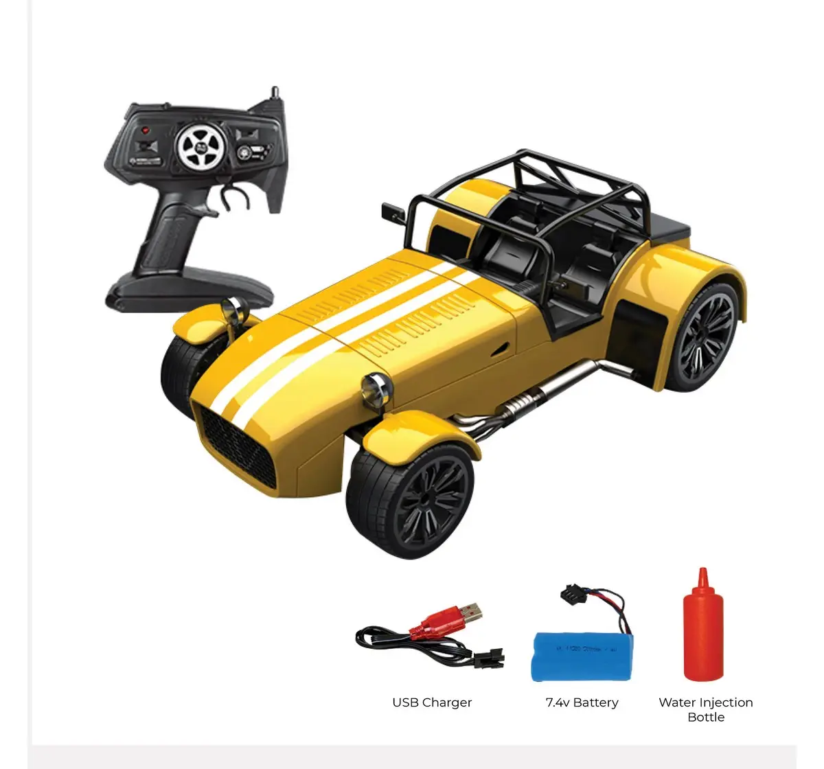 Playzu R/C Car Die-Cast Spray R/C Classic - Y Yellow 6 Years+