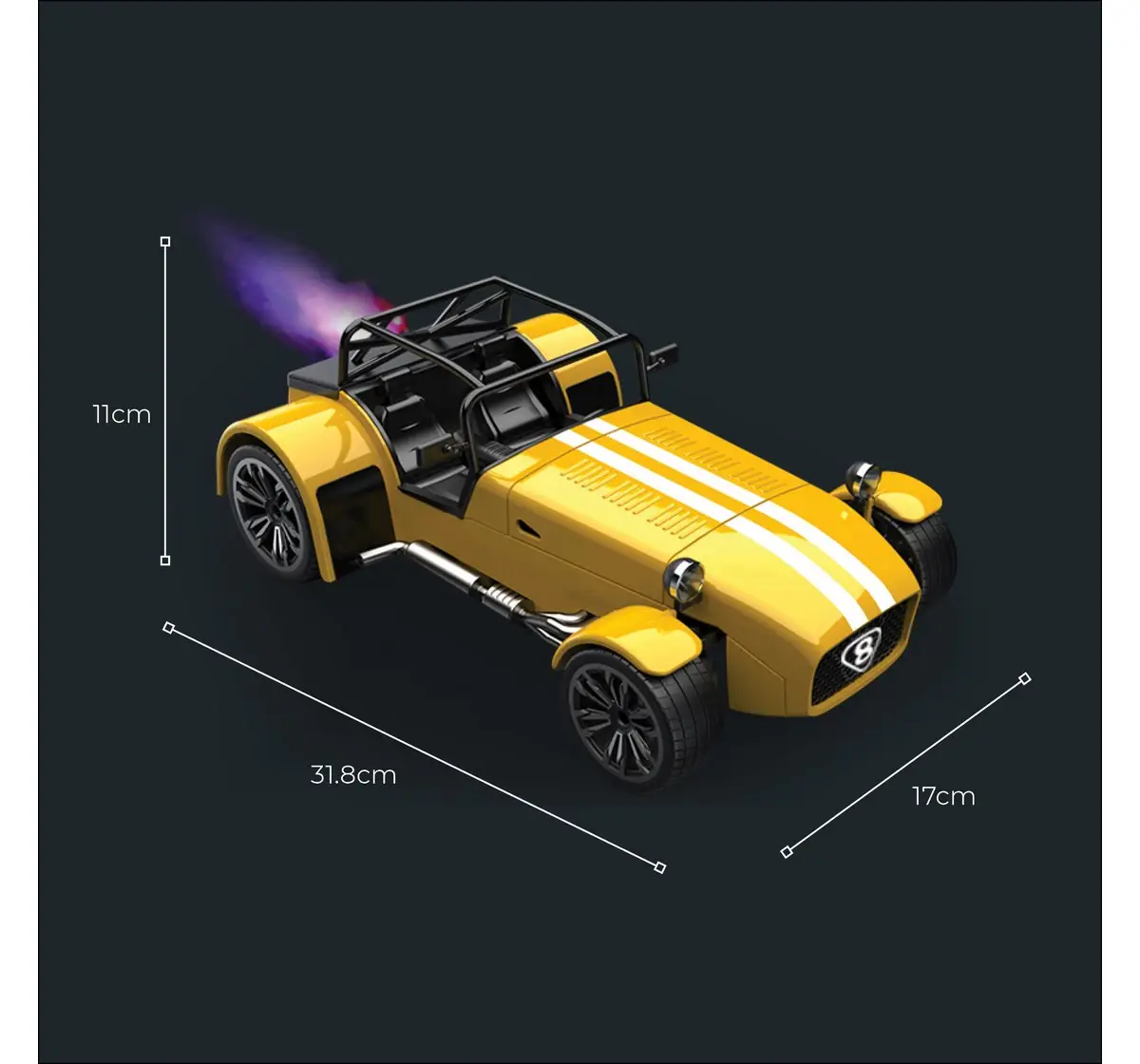 Playzu R/C Car Die-Cast Spray R/C Classic - Y Yellow 6 Years+