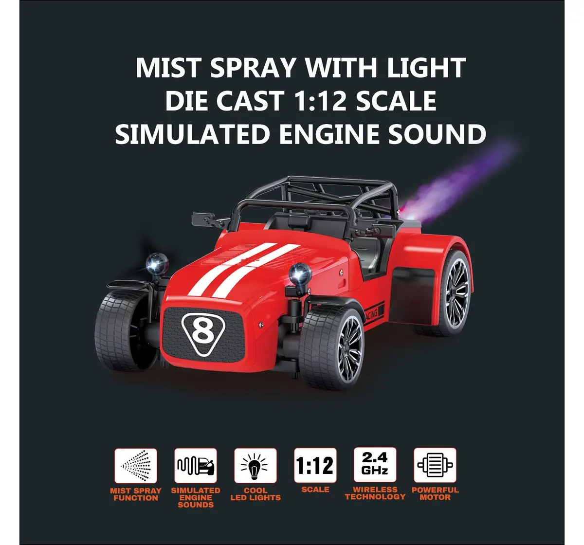 Playzu R/C Car Die-Cast Spray R/C Classic - R Red 6 Years+