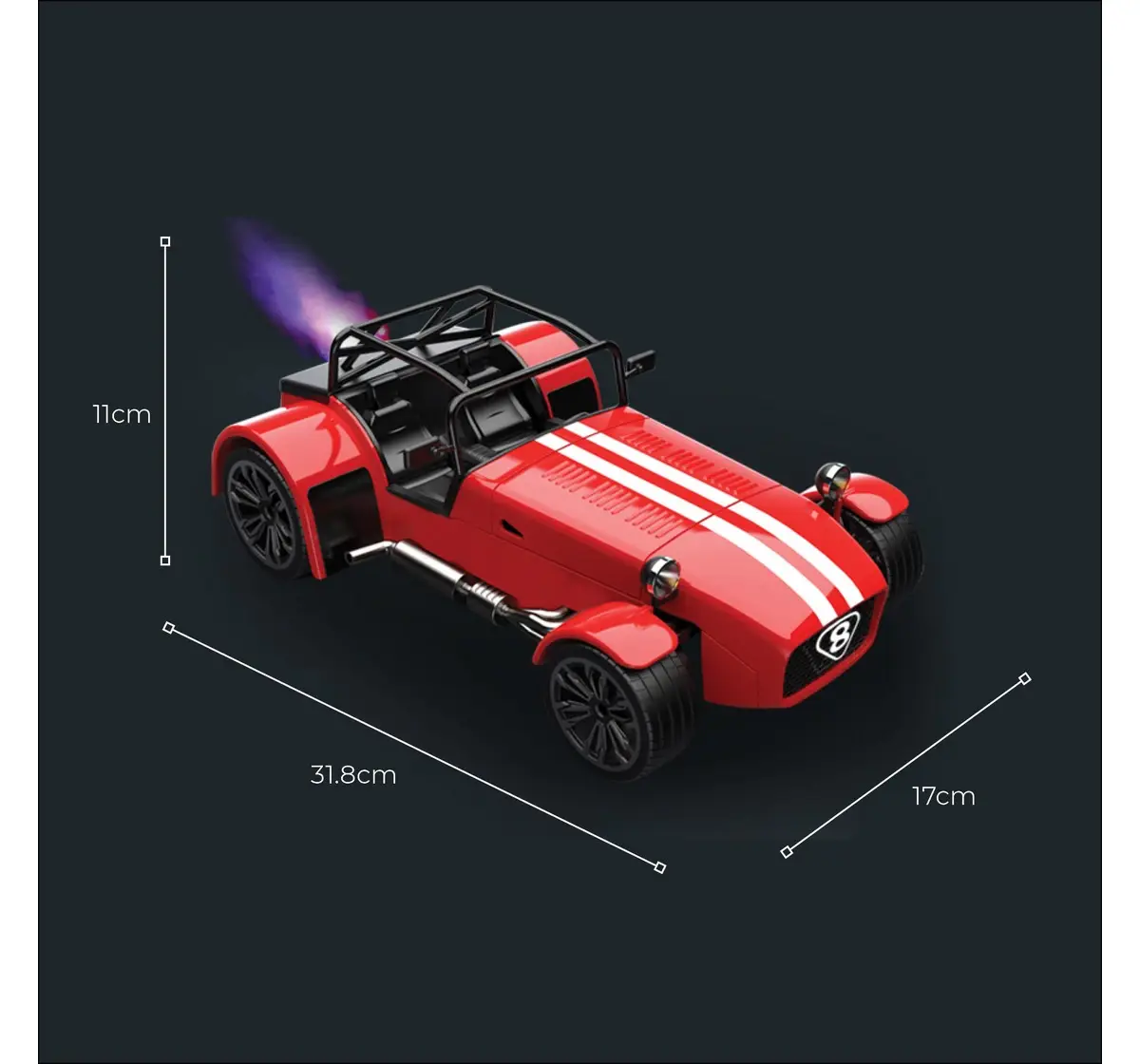 Playzu R/C Car Die-Cast Spray R/C Classic - R Red 6 Years+
