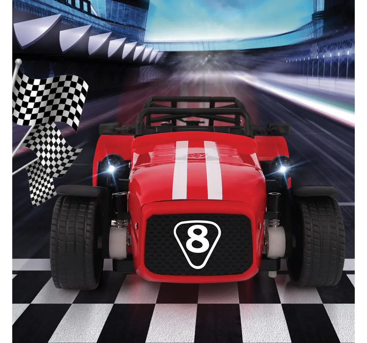 Playzu R/C Car Die-Cast Spray R/C Classic - R Red 6 Years+