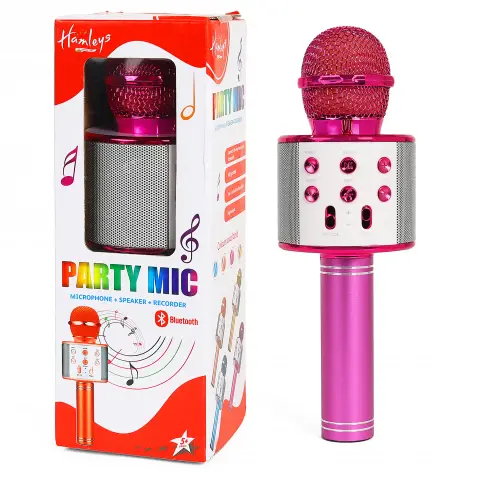 Hamleys Party Mic for Kids, Pink, 5Y+