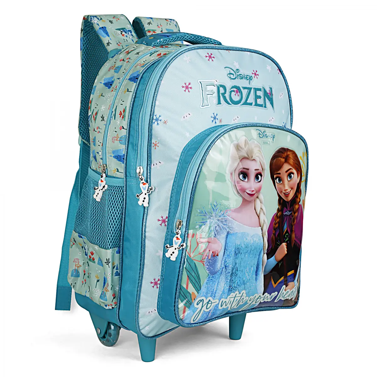 Disney Frozen Heart Trolley Bag, 16Inches, Blue