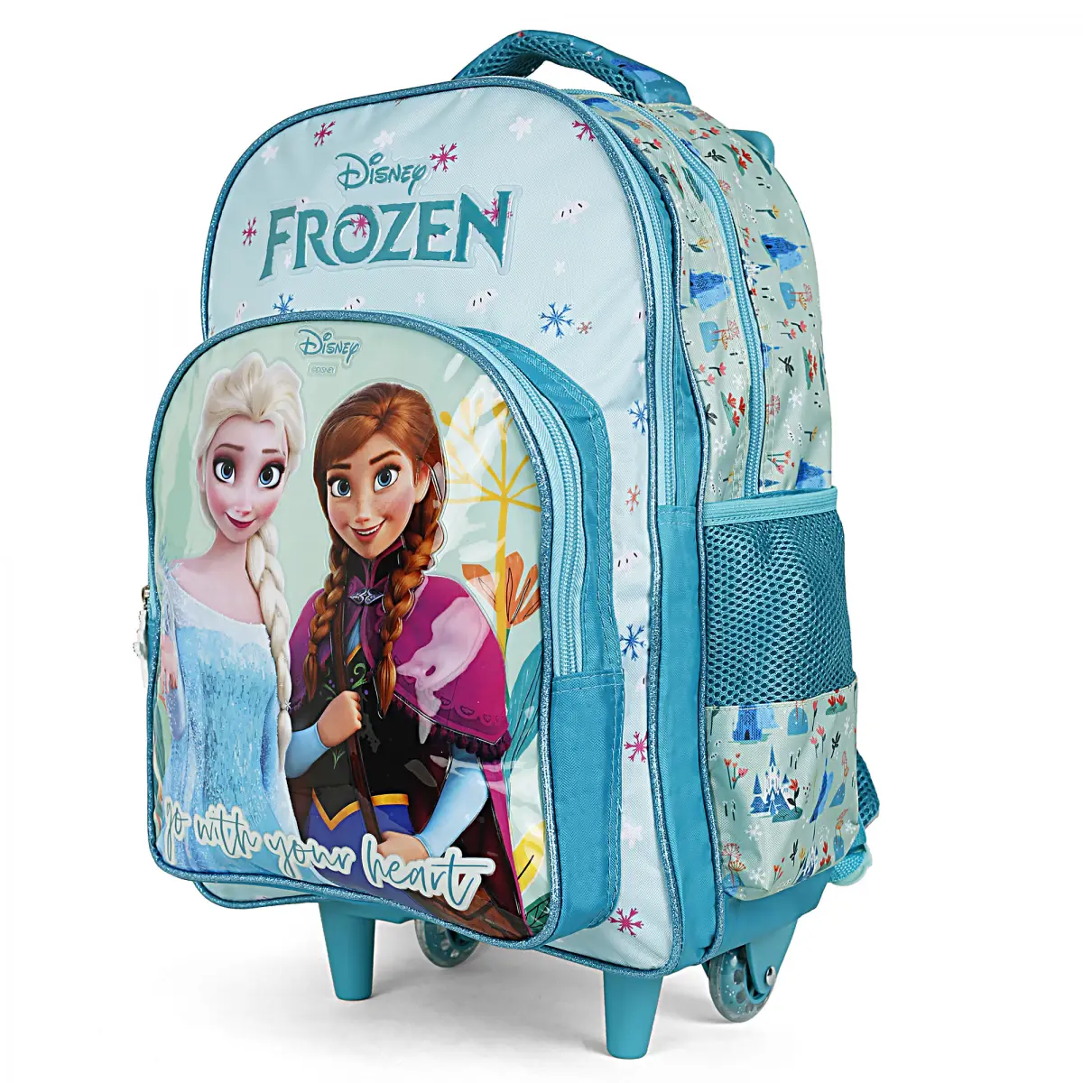 Disney Frozen Heart Trolley Bag, 16Inches, Blue