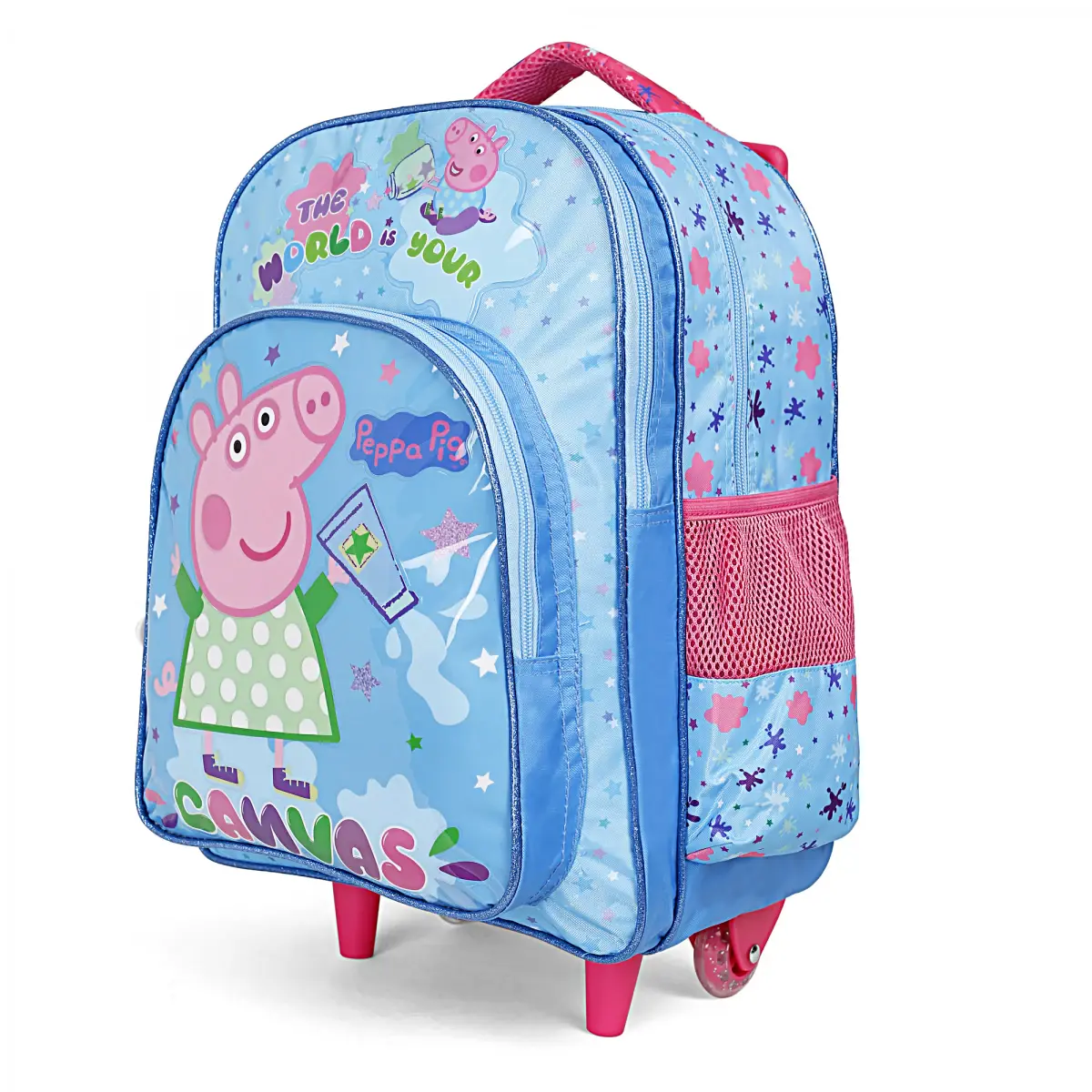 Peppa Pig Canvas Trolley Bag Pack, 41cm, Multicolour