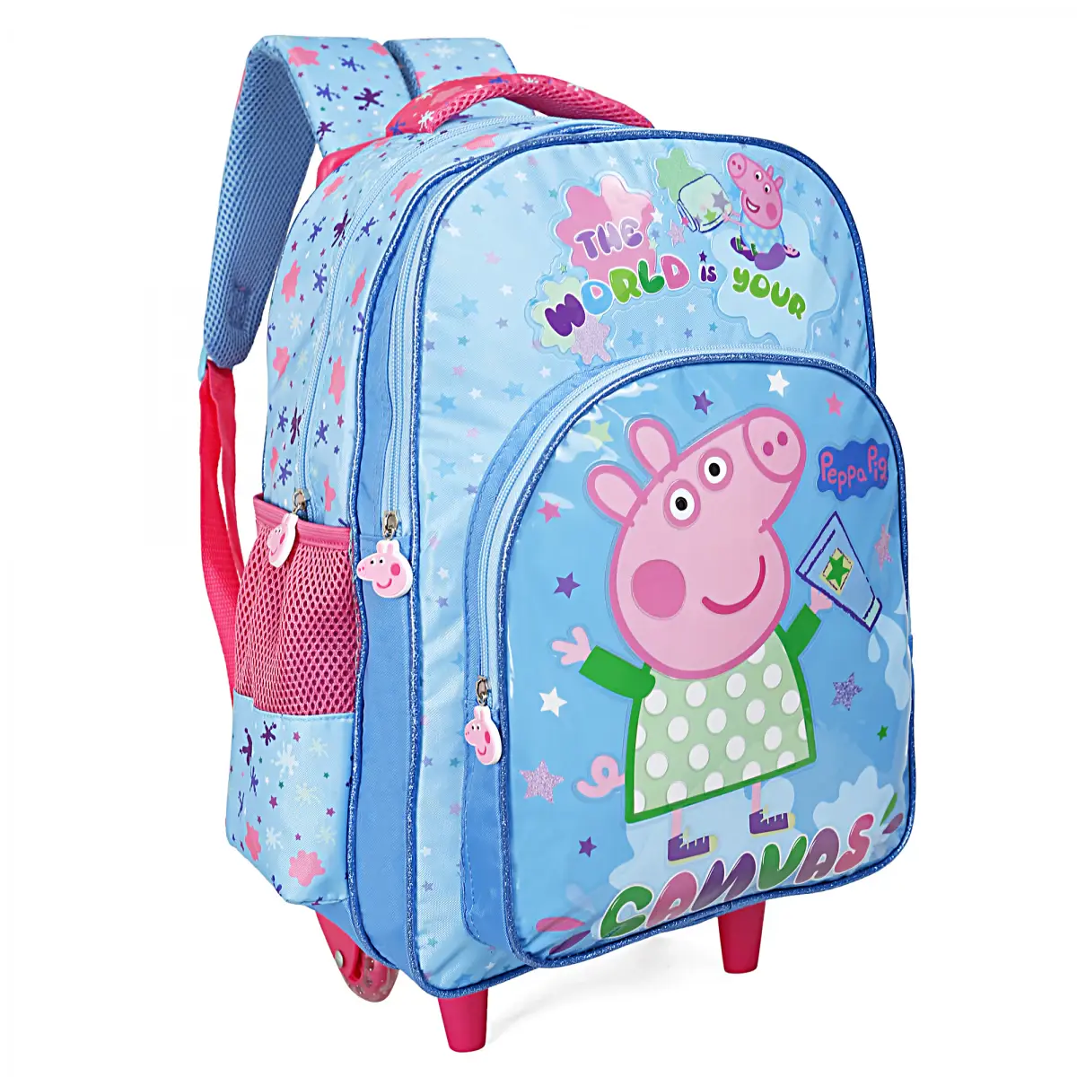 Peppa Pig Canvas Trolley Bag Pack, 41cm, Multicolour