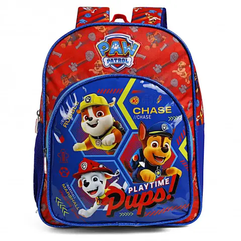 Striders Paw Patrol Chase School Bags 41cm, Cartoon Character Backpack best, Kids for 5Y+, Red