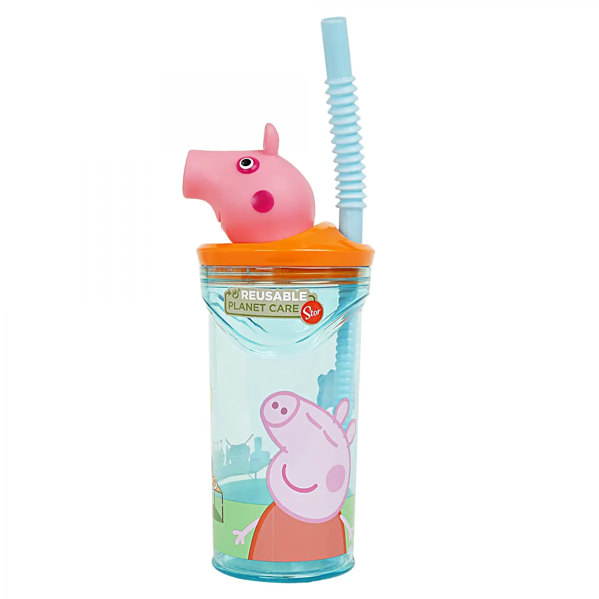 Peppa Pig Stor Figurine Tumbler, 360ml, Muticolour