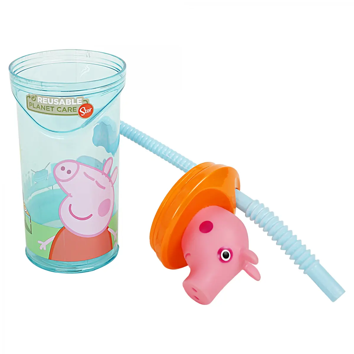 Peppa Pig Stor Figurine Tumbler, 360ml, Muticolour