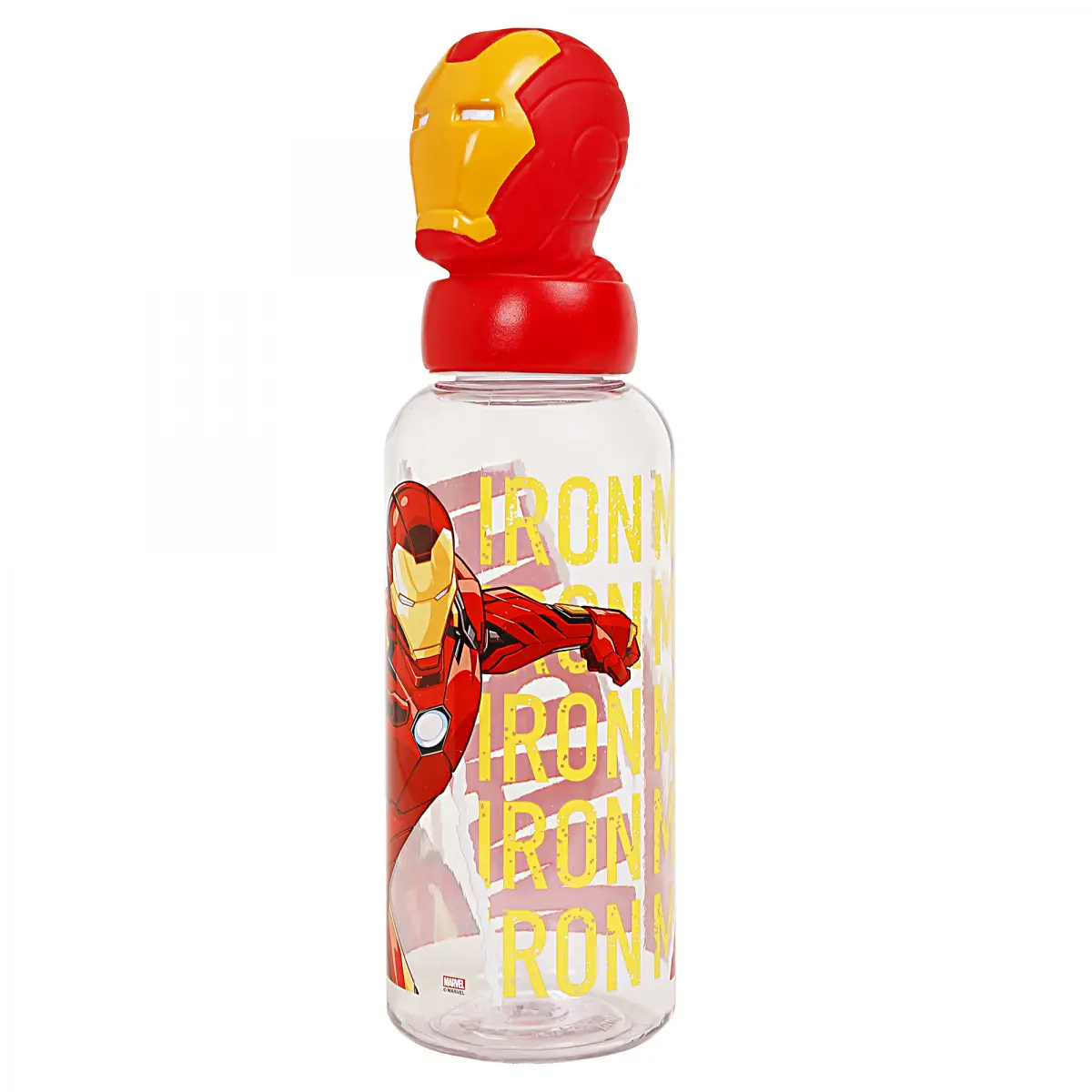 Disney Iron Man Stor 3D Figurine Water Bottle, 560ml, Multicolour