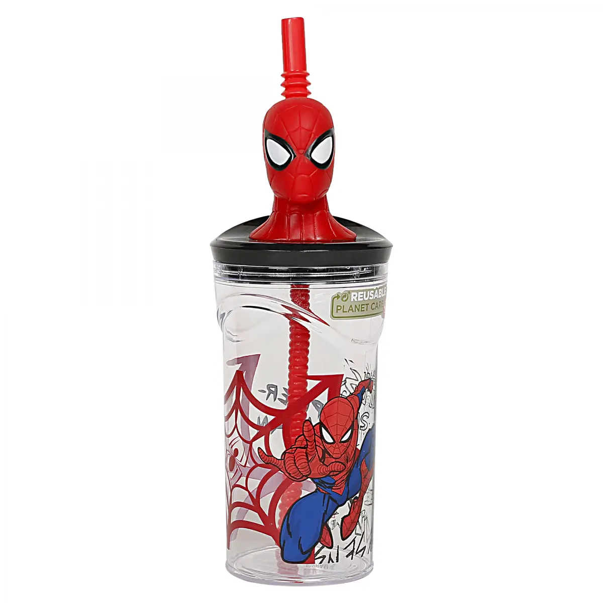 Spiderman Water Tumbler for Kids, 360ml, Red