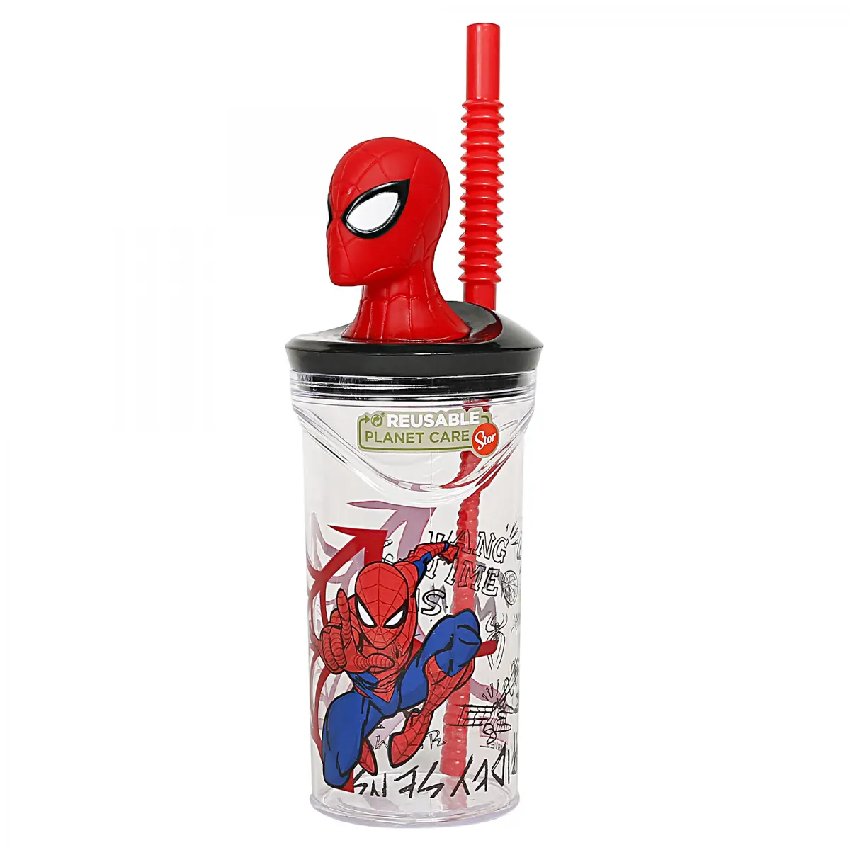 Spiderman Water Tumbler for Kids, 360ml, Red