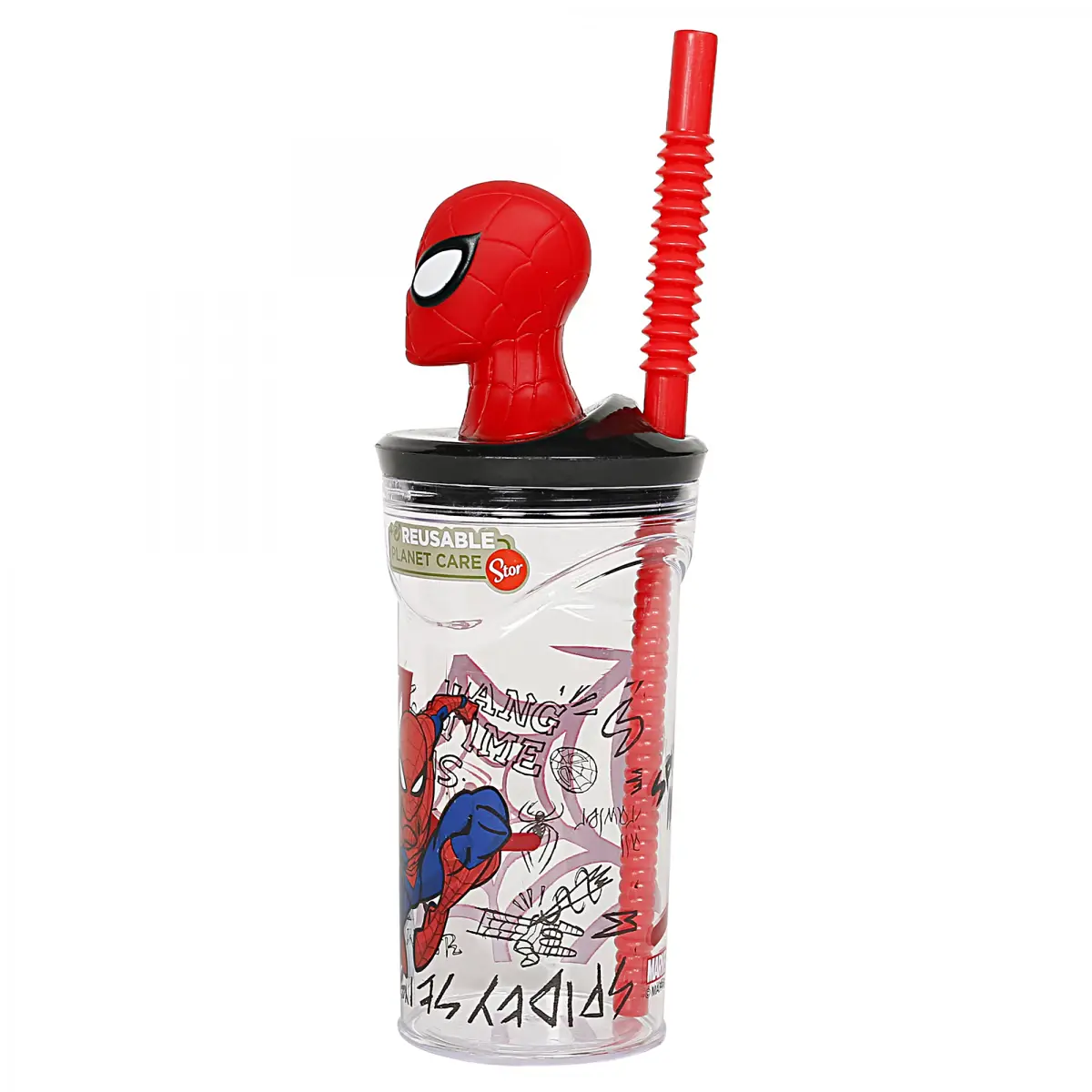 Spiderman Water Tumbler for Kids, 360ml, Red