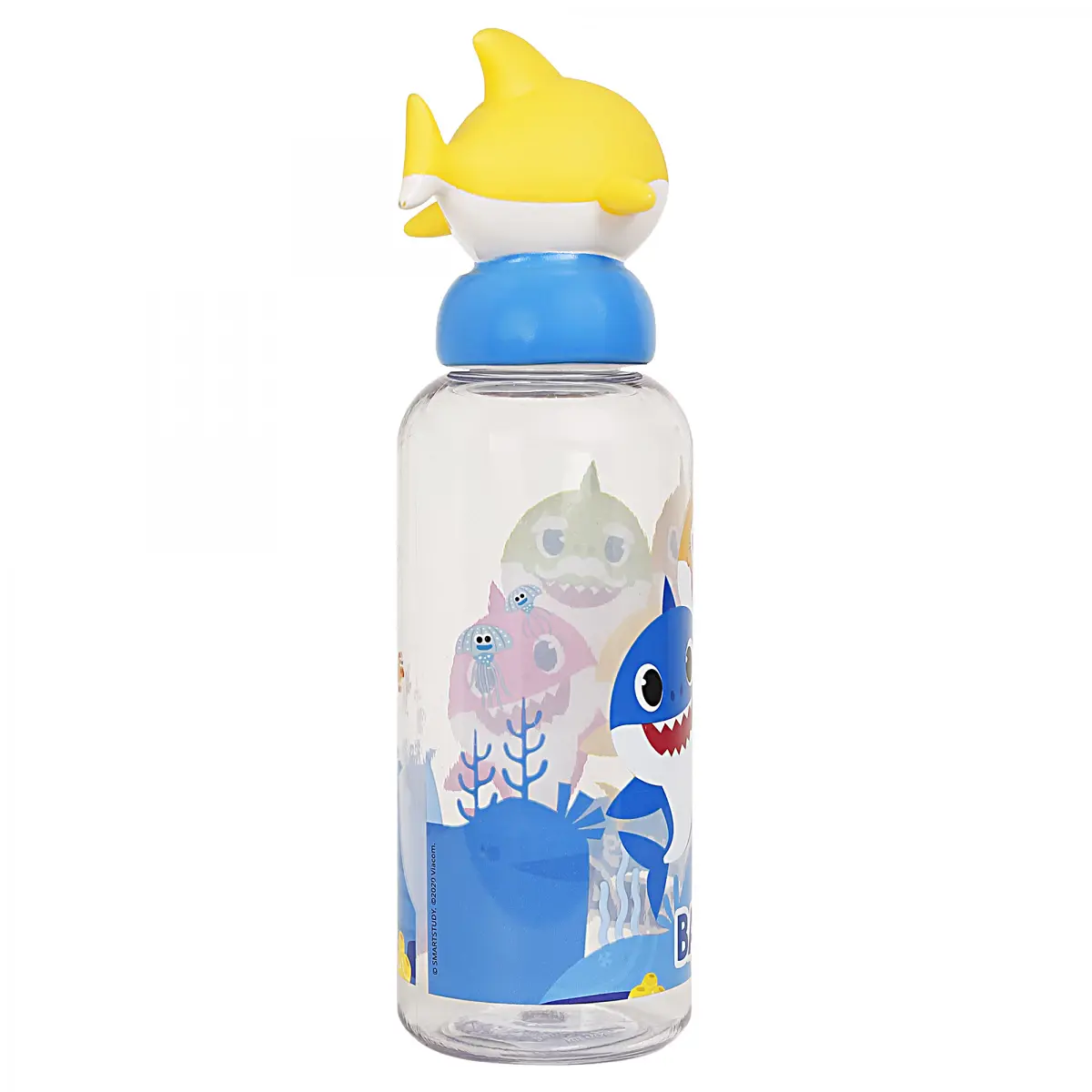 Baby Shark 3D Figurine Water Bottle, 560ml, Multicolour